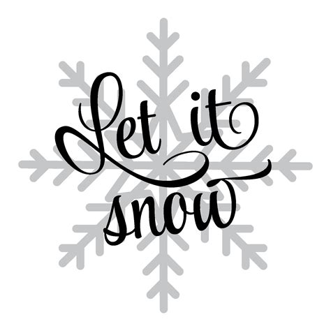 Let It Snow Snowflake Wall Quotes™ Decal