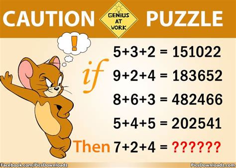 If 5 3 2151022 Then 7 2 4 Genius Math Puzzles Math Riddles With
