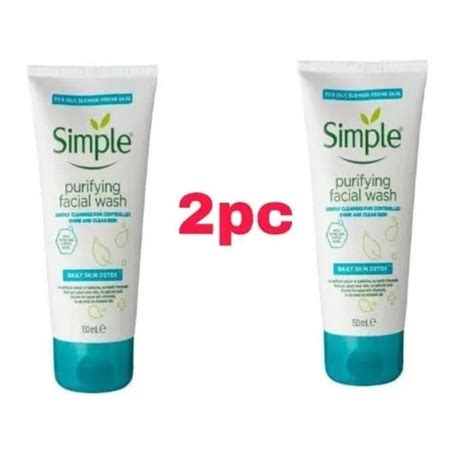 Simple Daily Skin Detox Purifying Facial Wash 150ml X 2pack Konga