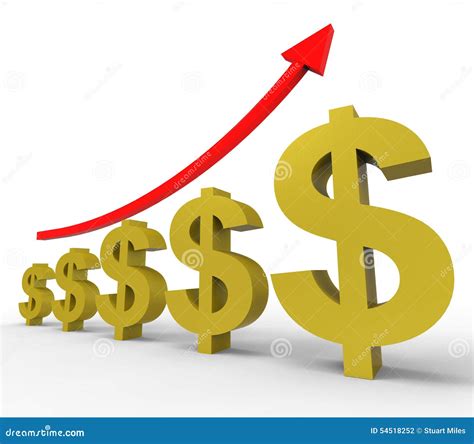 Gbp Increasing Represents United States and Accounts Stock Illustration