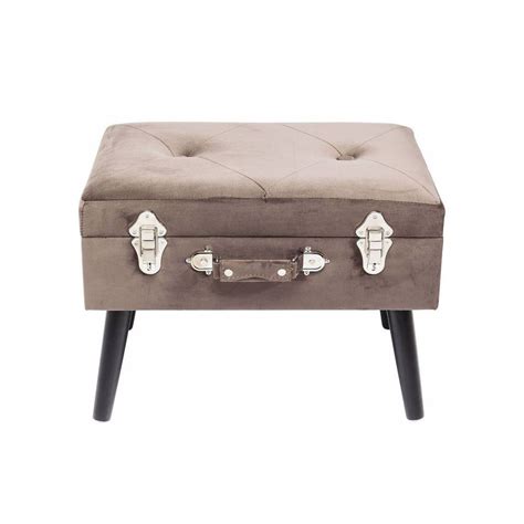 Suitcase Foot Stool Grey Inspiration Furniture Vancouver Bc