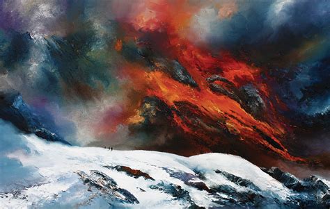 Fire And Ice Fire And Ice Landscape Paintings Abstract Landscape