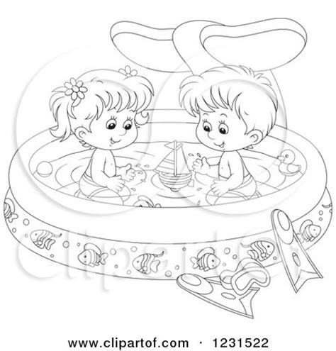 Royalty Free RF Clipart Of Pool Toys Illustrations Vector Graphics