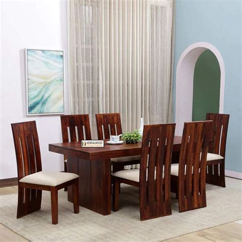 Kendalwood Furniture Sheesham Dining Table With 6 Chairs 6 Seater Set