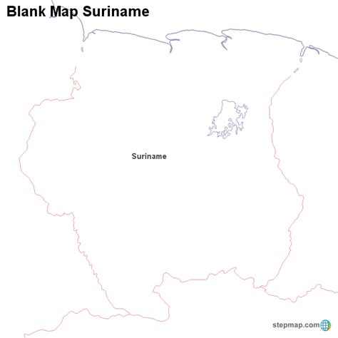 StepMap Blank Map Suriname Landkarte für Suriname