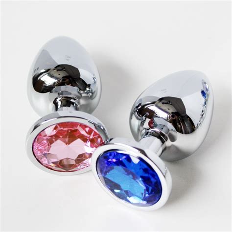 Popular Anal Plug M Size 10 Colors Butt Plug Toys Anal Insert Stainless Steel Metal Plated