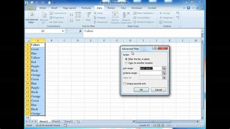 Excel Tip 3 Using Advanced Filter To Remove Duplicates From A List