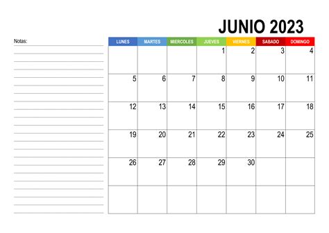 Calendario Junio 2023 El Calendario Junio 2023 Para Imprimir Gratis