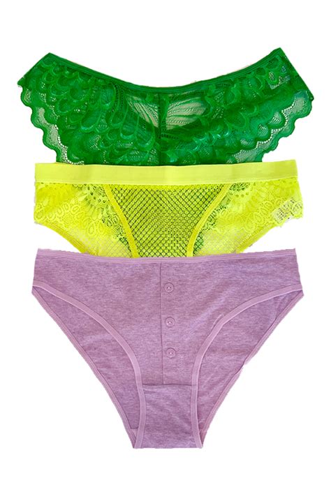 The Fluorescent Set 3 Pack Knotty Knickers Uk