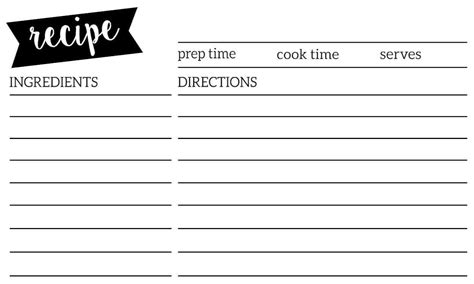 20 Blank Recipe Card Template To Print Maker With Recipe Card Template