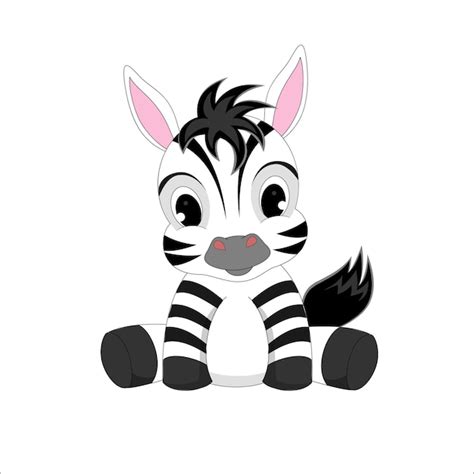 Premium Vector Cute Zebra Cartoon