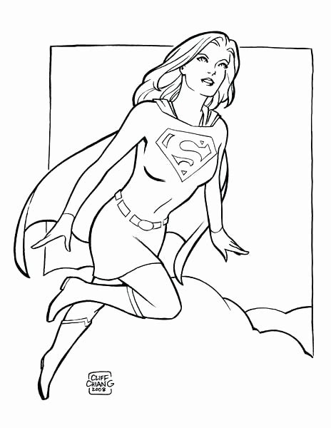Coloring Pages Of Supergirl At Getdrawings Free Download