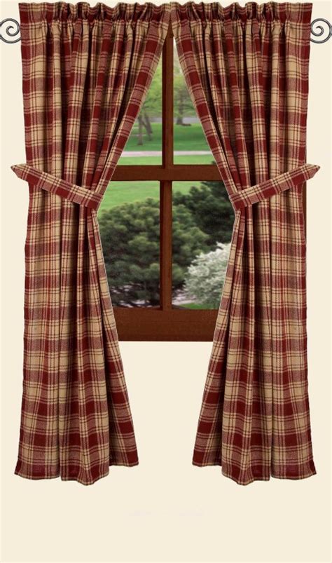 Barn curtains should meet your cow needs which improves welnees of animal. Millbrook Check Barn Red Prairie 63" Curtains