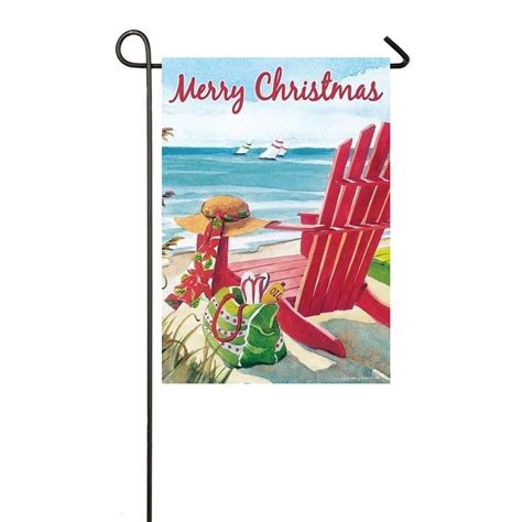 Coastal Christmas Garden Flag Lawn And Garden Flags Christmas