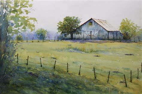 Buy Original Art By Judy Mudd Watercolor Painting Spring Farm At
