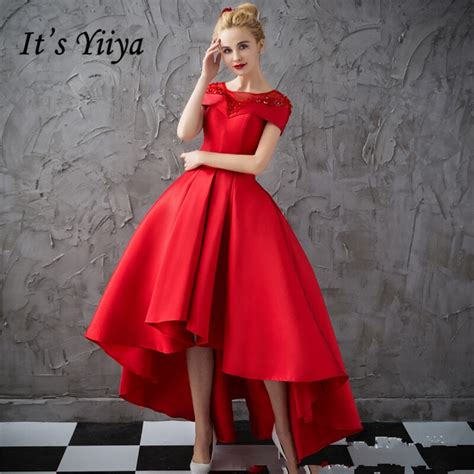 it s yiiya 2018 popular red luxury evening dresses fashion designer lace up lady style bling