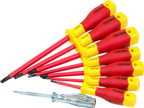 8pcs Vde Power Insulated 1000v Flat Phillips Handle Screwdrivers