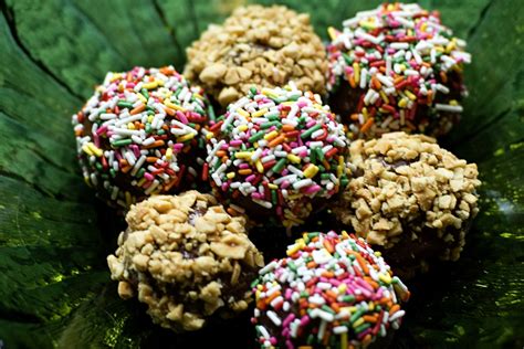 In a large saucepan, cook butter and chocolate over low heat, stirring frequently, until melted and smooth. Chocolate Cheese Fudge Balls » With Sprinkles on Top