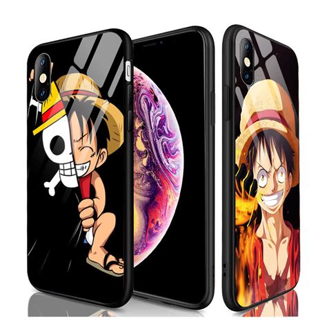 custom print anime  piece phone case  iphone  pro  xr xs max     glass