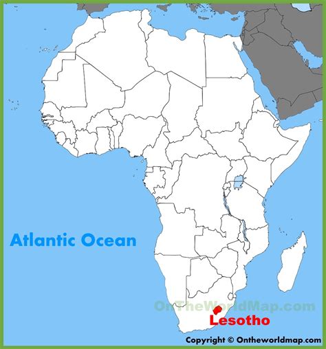 Thabana ntlenyana is the highest point of lesotho at 3,482 m (marked on the map by an upright yellow triangle). Lesotho location on the Africa map