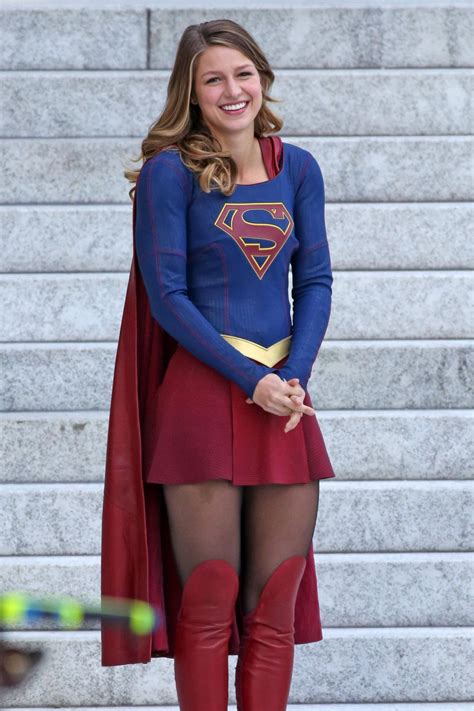 Sexy Beautiful Babes Melissa Benoist Supergirl Set In Vancouver 09