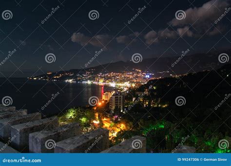 View From The Balcony To The Night Yalta Stock Photo Image Of Resort
