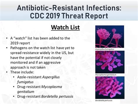Antibiotic Resistant Infections Cdc 2019 Threat Report Mpr