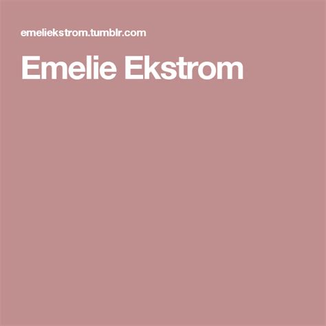 Emelie Ekstrom Modelos