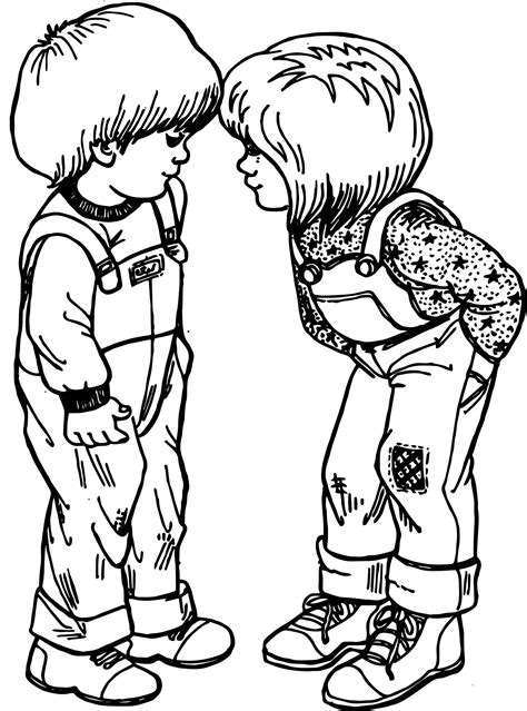 Best Friends Hello Coloring Page