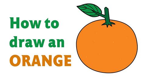 How To Draw An Orange Step By Step Easy Drawing Youtube