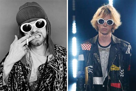 These large glasses have dark sunglass lenses. 10 Current Fashion Trends that Kurt Cobain Did First - Evolve Me