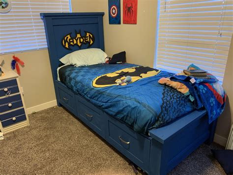 Kids' dluxe by dearfoams whistler genuine shearling scuff slippers. DIY Batman storage bed | Bed plans, Storage bed, Bed with ...
