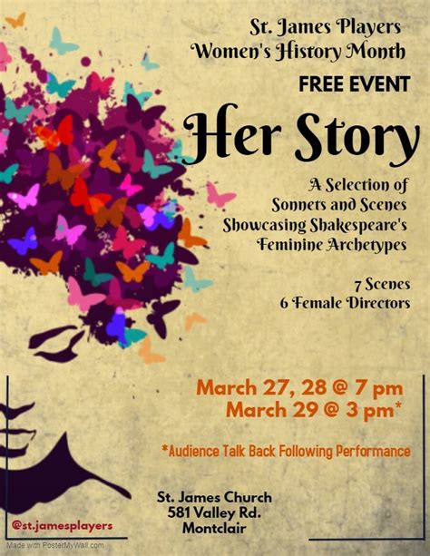 Mar 29 Her Story Performance With Audience Talk Back Montclair
