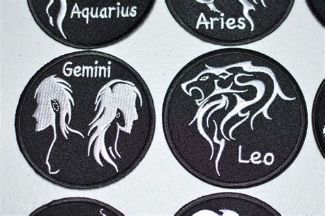 astrology zodiac birth sign iron on embroidered clothing patch jacket vest shirt ebay