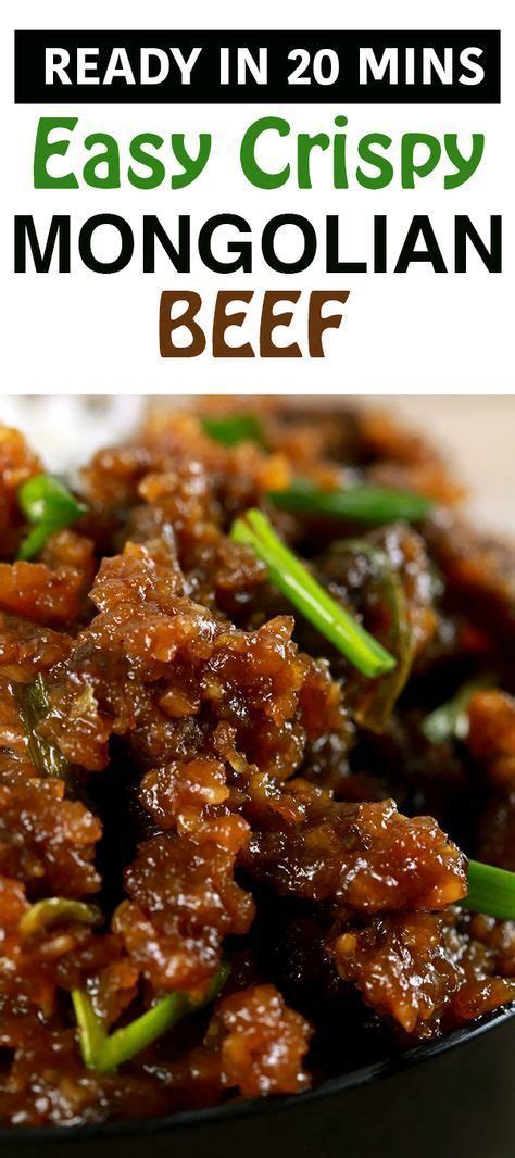 Tender beef and fresh green onions in an amazing garlic and ginger asian sauce, served. Easy Crispy Mongolian Beef | Scrambled Chefs Inspired Beef ...