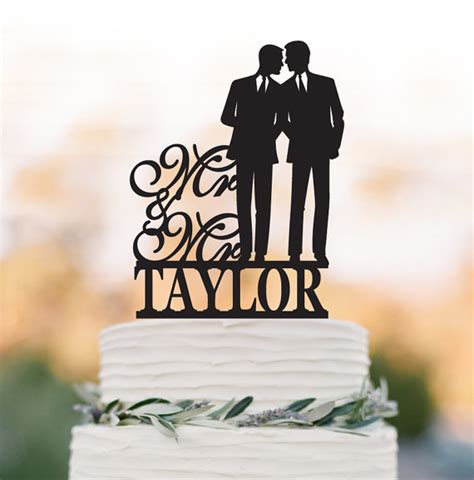 Gay Wedding Cake Topper Same Sex Gays Wedding Cake Topper With Mr And