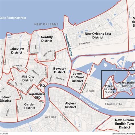 3 Map Of Gentilly And The Nine Sub Neighborhoods Source Greater New