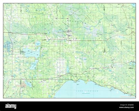 Manistique Lake Michigan Map 1985 1100000 United States Of America