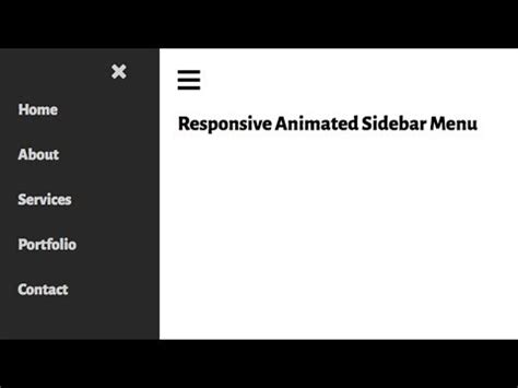 Responsive Sidebar Menu Pushing Behavior Question Bubble Forum