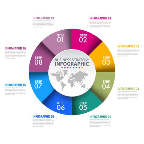 Colored Circle Infographic Template Vector Free Download