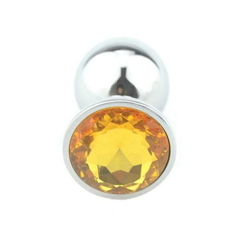 Yellow Gold Precious Jewel Butt Plug All Things A Z
