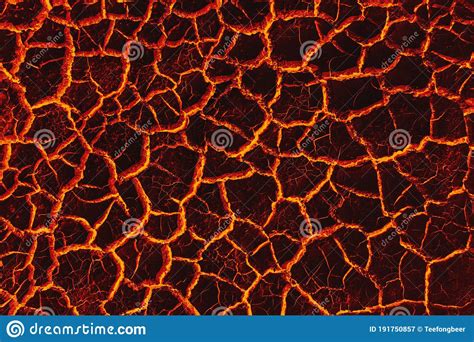 Magma Is Full Of Lava Lava Ground Background Global Warming Stock