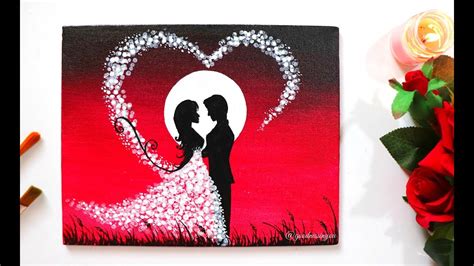 A Romantic Couple Painting Using Easy Trick Giveaway For All ️