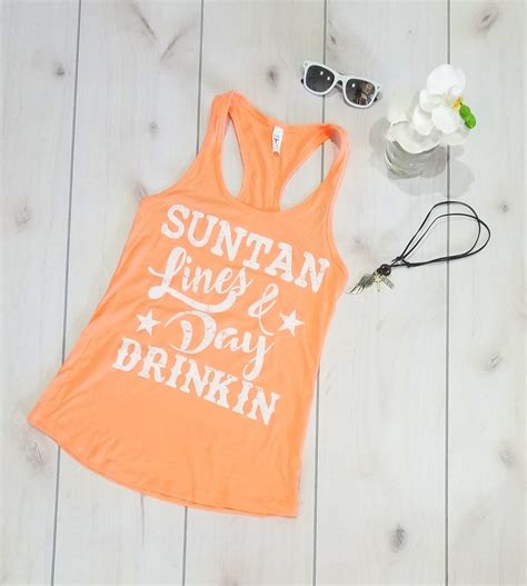 Summer Tank Suntan Lines And Day Drinkin Tank Top Summer Etsy