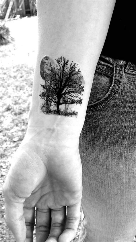 Tree Temporary Tattoo Tree And Moon Tattoo Tree Tattoo Tree Tattoo