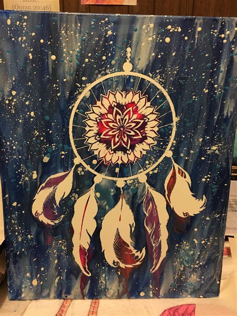 Dreamcatcher Melted Crayon Art Birthday T Feathers Dreamer Etsy