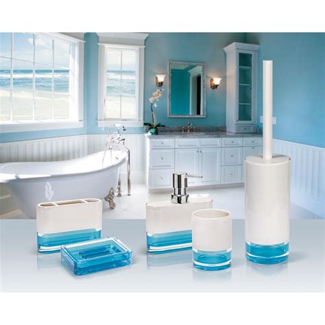 Get free shipping on qualified blue bathroom accessory sets or buy online pick up in store today in the bath department. Tatkraft Topaz Blue Bathroom Accessories Set of 5: Soap ...