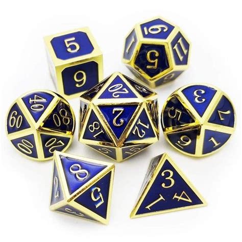 Dnd Dice Set Metal Polyhedral Dices Metal Dice D4 D6 D8 D10 Etsy In
