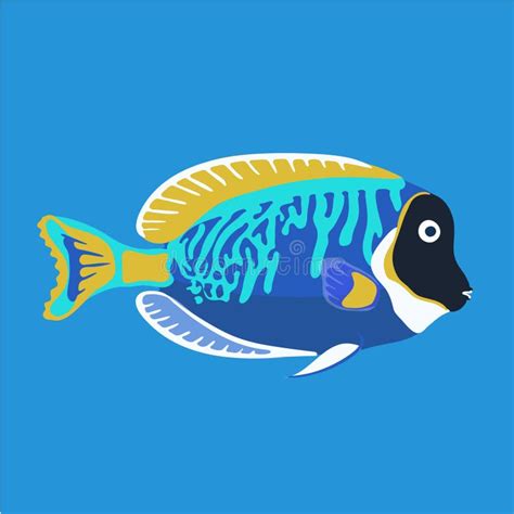 Tropical Ocean Fish Vector Illustration Set Stock Vector