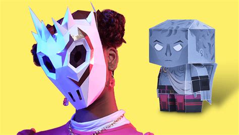 Fortnite Cosplay Papercraft Mask And Mini Foldables Fortnite